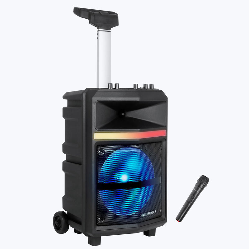 ZEBRONICS ZEB-Thump 100 28 W portable trolley DJ speaker with Wireless Mic.