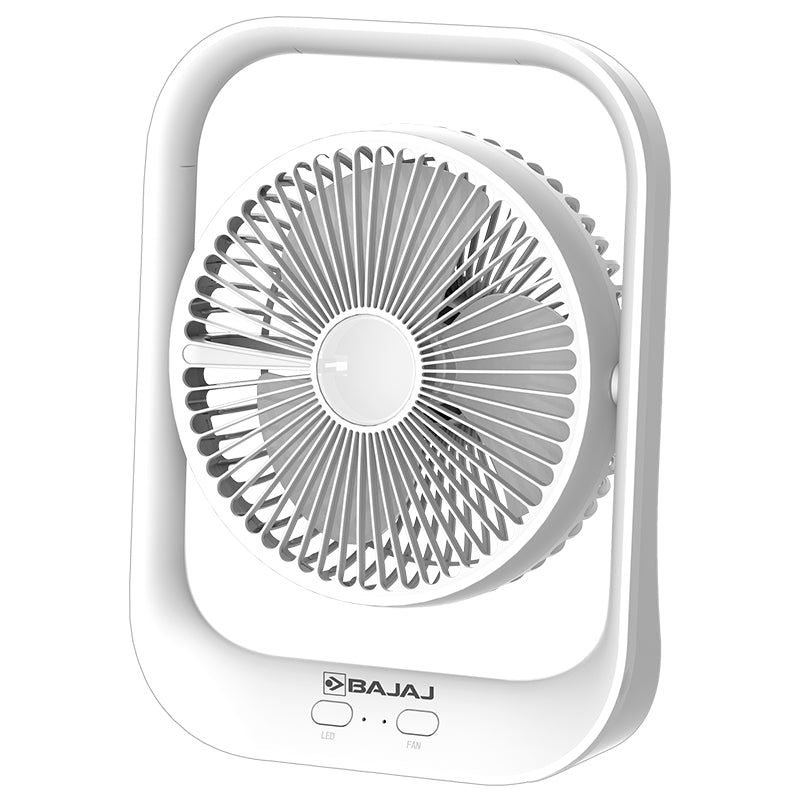 Bajaj Personal Charging Fan (White Smoke)