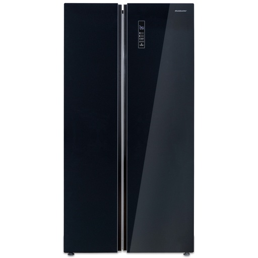 [KRS-B600BKG] Kelvinator 584 Liter Side By Side Black Glass Refrigerator