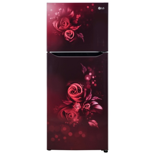 [GL-N292BSEY] LG 242 Liter 2 Star Double Door Scarlet Euphoria Refrigerator