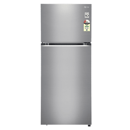[GL-S412SPZY] LG 380 Litres 2 Star Double Door Shiny Steel Refrigerator