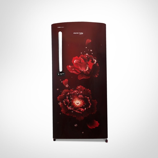 [RDC-220B/W0FWE] Voltas 185 Liter 4 Star Single Door Fairy Flower Wine Refrigerator