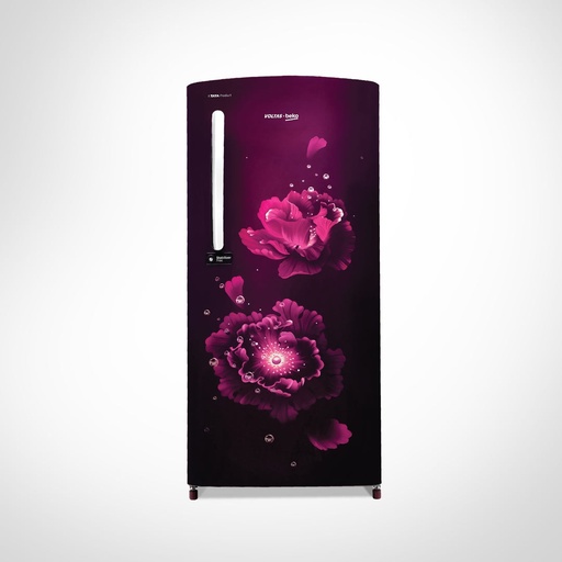 [RDC-220A/W0FPE] Voltas 185 Liter 5 Star Single Door Fairy Flower Purple Refrigerator