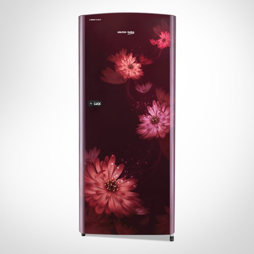 [RDC-220B/W0DWE0M] Voltas 185 Liter 4 Star Jumbo Single Door Dahlia Wine  Refrigerator