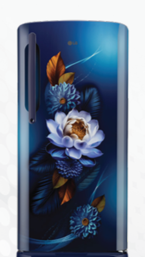 [GL-B211HBWD ABWZEBN] LG 201 Liter 3 Star Single Door Blue Waterlilly Refrigerator