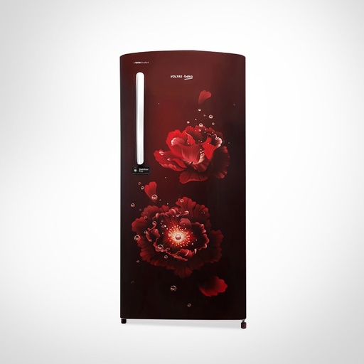 [RDC-220A/W0FWE] Voltas 185 Liter 5 Star Single Door Fairy Flower Winw Refrigerator