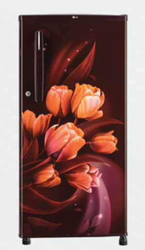 [GL-B199OSTB ESTZPST] LG 185 Liter 1 Star Single Door Scarlet Tulip Refrigerator