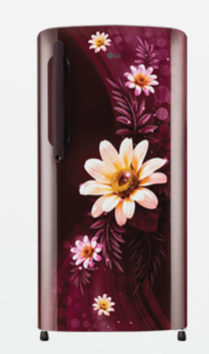 [GL-B211HSHB ASHZEBN] LG 201 Liter 1 Star Single Door Scarlet Harmony Refrigerator