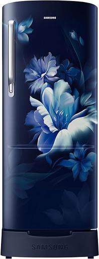 [RR20D1823UZ/HL] Samsung 183Liter 3 Star Single Door Midnight Blossom Blue Refrigerator