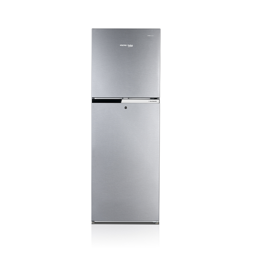[RFF-295D/W0XIR0] Voltas Beko 250 Liter 2 Star Double Door Brushed Silver Refrigerator