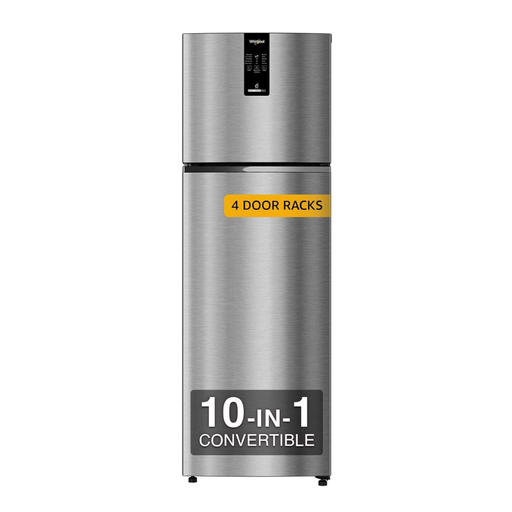 [22209-IFPRO INV CNV 355-TL-G4] Whirlpool 308 Liter 3 Star Double Door Titan Steel Refrigerator