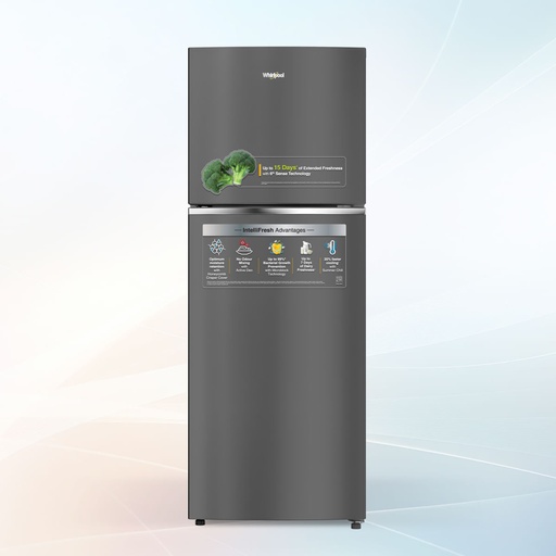 [22314-NEO SP278 PRM-Y] Whirlpool 235 Liter 2 Star Double Door Imperial Black Refrigerator