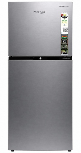 [RFF315D/WPV300RXID] Voltas 268 Liter 2 Star Double Door Brushed Silver Refrigerator