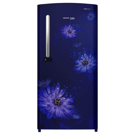 [RDC 245C/W0DBE] Voltas 210 Liter 3 Star Single Door Dahlia Blue Refrigerator