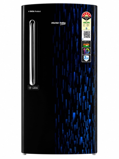 [RDC 245B/3W0RBE0M000UGD] Voltas Beko 210 Liter Single Door 3 Star Rainy Blue Refrigerator