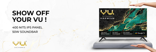 [43-CA] VU 43'' 43-CA 4K Google TV With 50W Sound Baar Led Tv (3 YEAR)