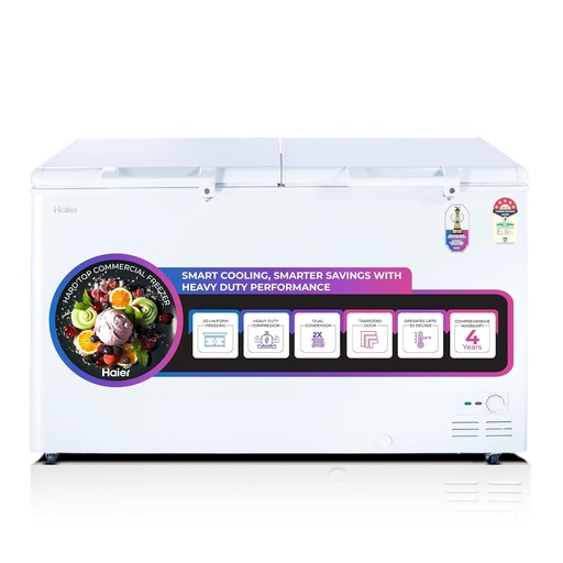[HFC-500DM5] HAIER 431 Liter 5 Star Double Door Convertible Deep Freezer