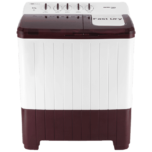 [WTT120UPA/BRSS] Voltas 12.0 KG Semi Automatic Burgundi Washing Machine